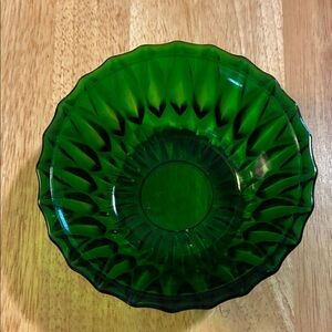 Emerald Green Glass Decorative Bowl